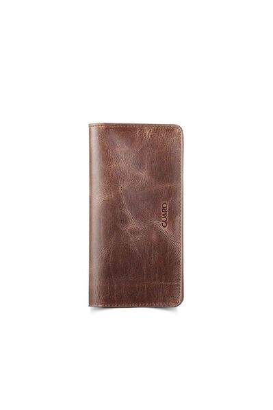 Guard Leather Men/Women Portfolio Wallet with Phone Entry - Antique Brown - Thumbnail