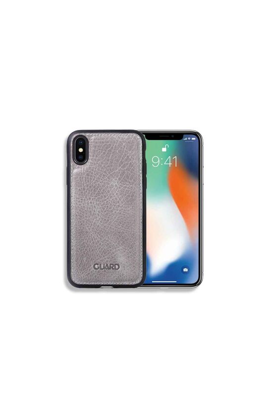 Guard Antique Leather Gray iPhone X / XS Case