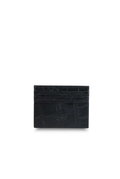 Guard - Guard Black Croco Print Leather Card Holder (1)