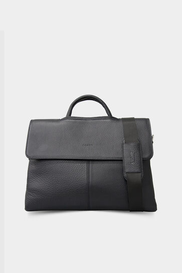 Guard Black Leather Briefcase - Thumbnail