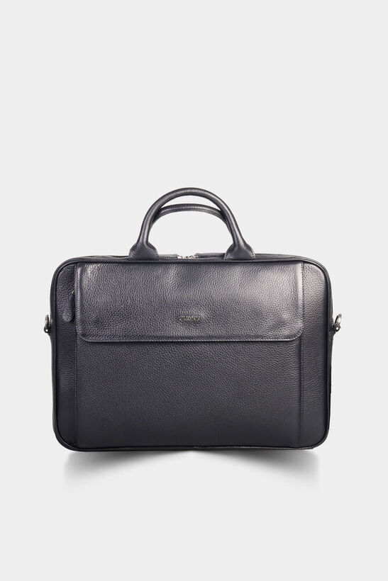 Guard Black Leather Briefcase and Laptop Bag