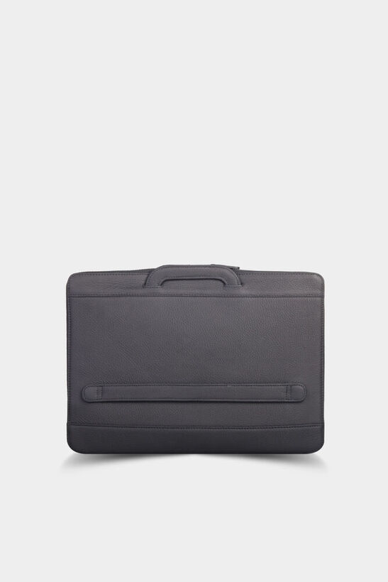 Guard Black Leather Briefcase and Laptop Bag