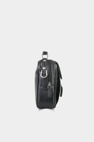 Guard Black Leather Handbag - Thumbnail