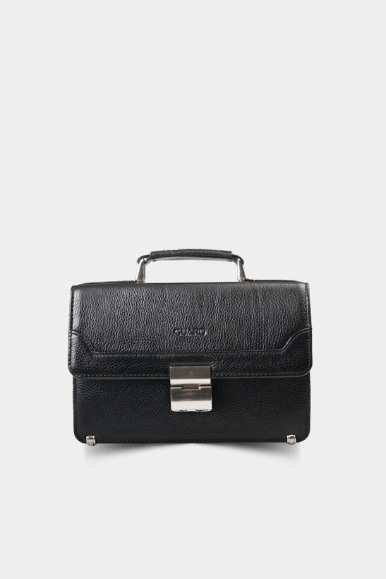 Guard Black Leather Portfolio Bag