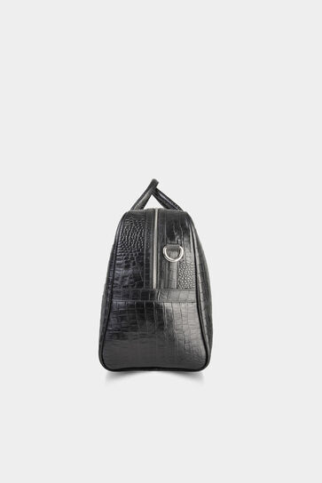 Guard - Guard Black Luxury Leather Crocodile Print Travel Backpack (1)