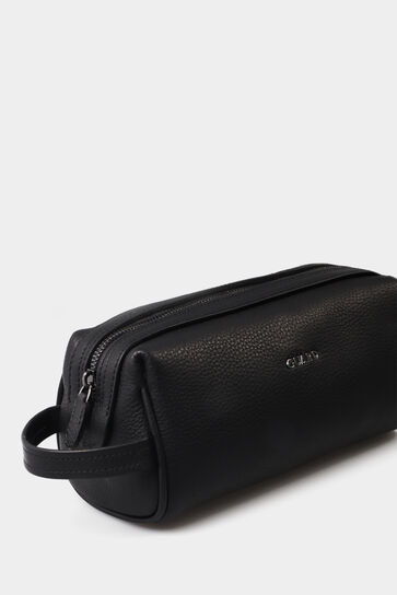 Guard Matte Black Unisex Leather Handbag - Thumbnail