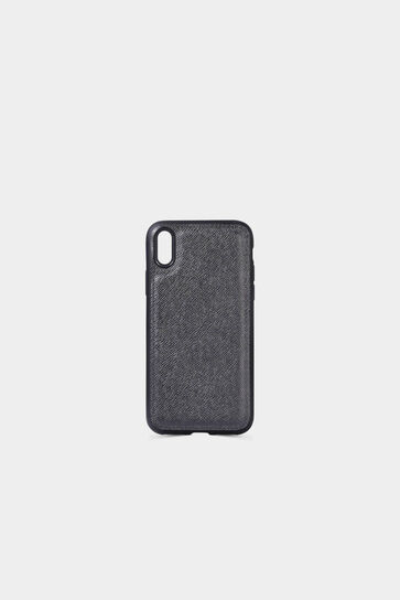 Guard Black Saffiano Leather iPhone X / XS Case - Thumbnail