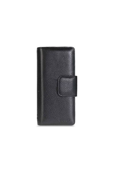 Guard Black Zippered Leather Hand Portfolio - Thumbnail