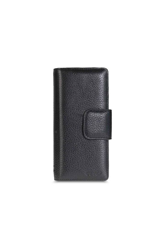 Guard Black Zippered Leather Hand Portfolio