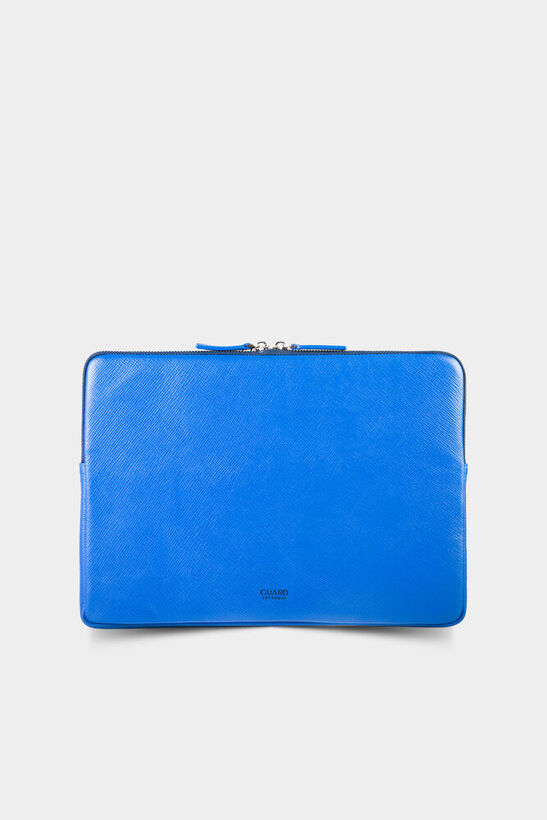 Guard Blue Leather Clutch Bag