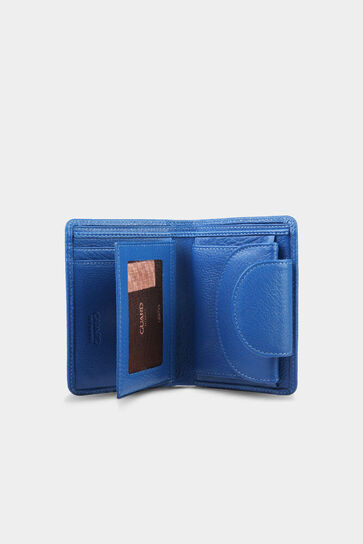Guard Blue Leather Women's Wallet - Thumbnail