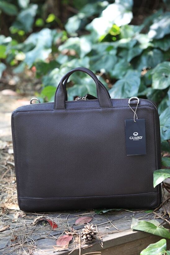 Guard Brown Leather Special Edition Laptop and Briefcase