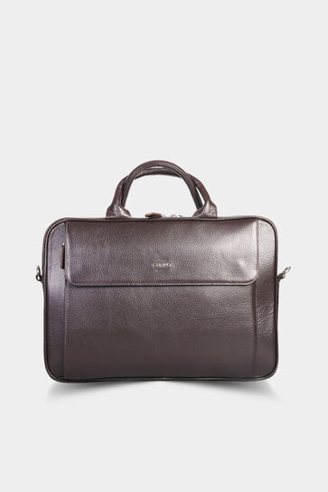 Guard Brown Leather Briefcase and Laptop Bag - Thumbnail