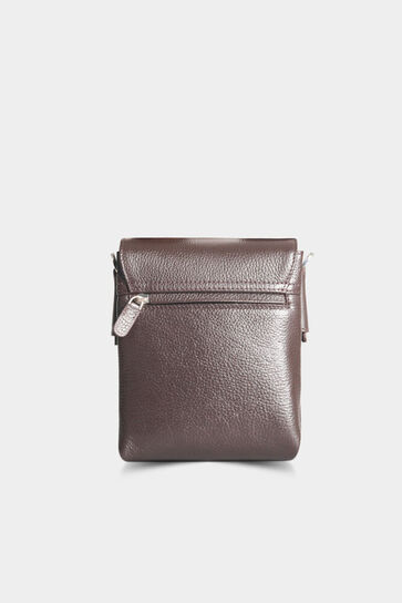 Guard Brown Leather Multi Compartment Shoulder Bag - Thumbnail
