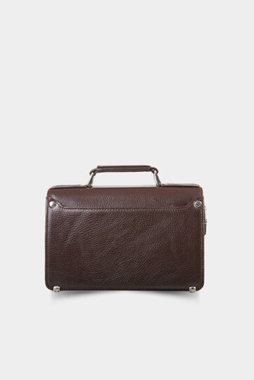 Guard Brown Leather Portfolio Bag - Thumbnail