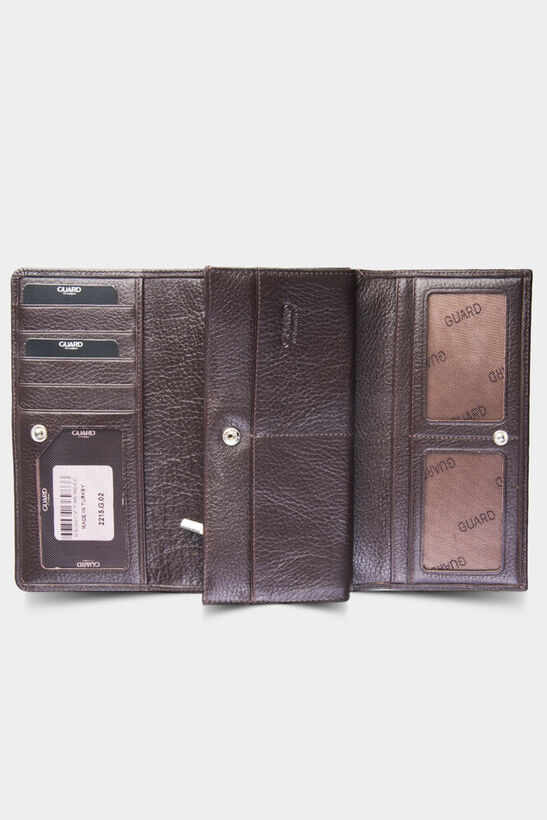 Guard Brown Leather Zippered Women's Wallet