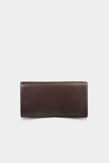 Guard Brown Zippered Leather Women's Wallet - Thumbnail