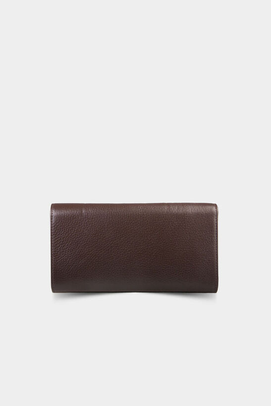Guard Brown Zippered Leather Women's Wallet