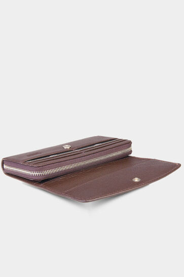 Guard Brown Zippered Leather Women's Wallet - Thumbnail