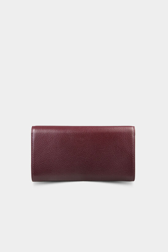 Guard Claret Red Zippered Leather Women's Wallet