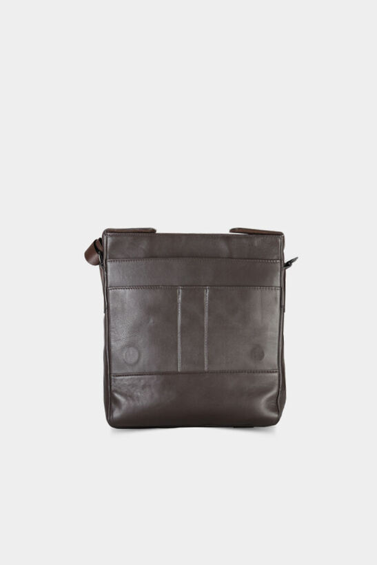 Guard Capitone Brown Leather Messenger Bag