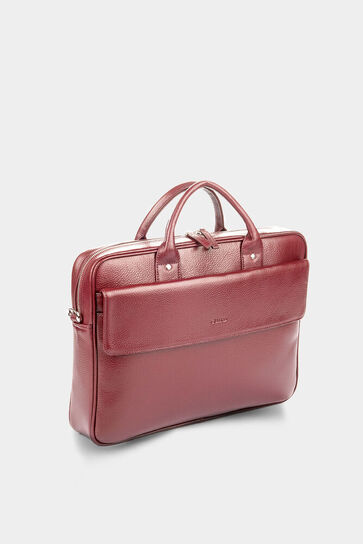 Guard Claret Red Leather Briefcase - Thumbnail