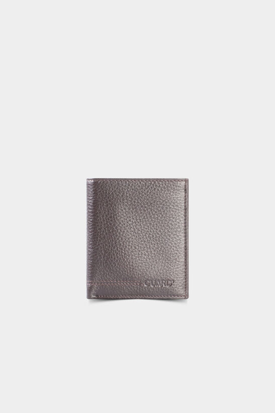 Guard Brown Leather Men's Wallet with Coin Entry