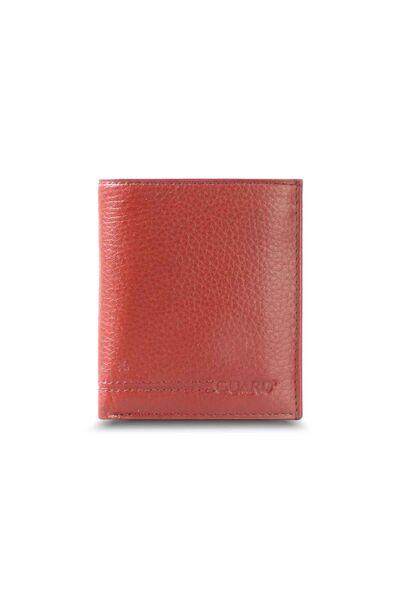 Guard Tan Leather Men's Wallet with Coin Entry - Thumbnail