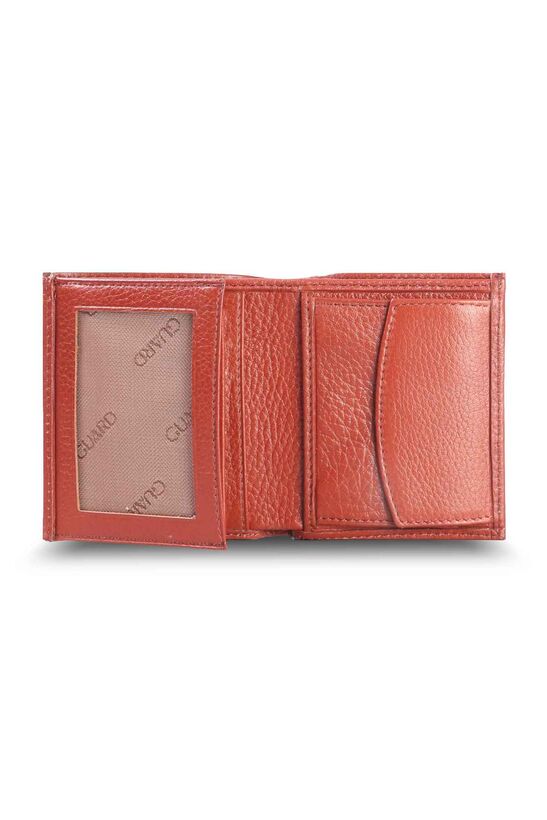 Guard Tan Leather Men's Wallet with Coin Entry