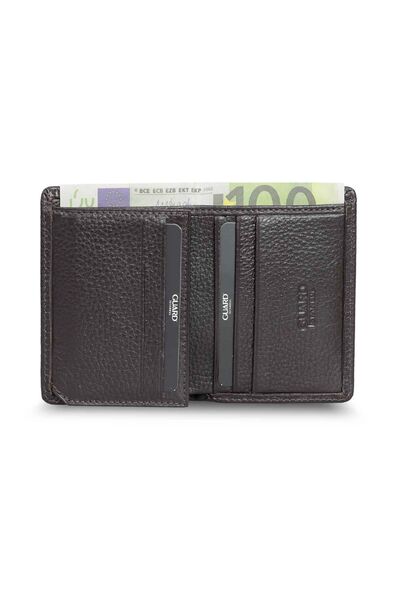 Guard Extra Slim Brown Genuine Leather Men's Wallet - Thumbnail