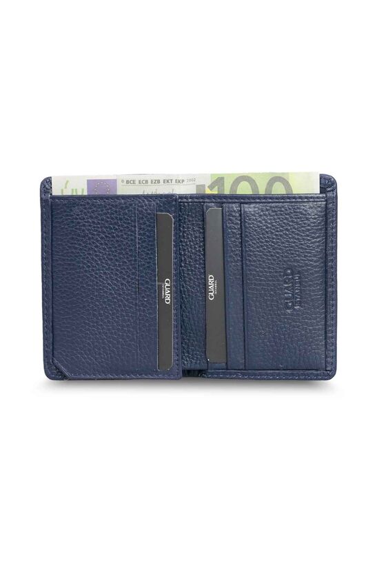Guard Extra Slim Navy Blue Genuine Leather Men's Wallet