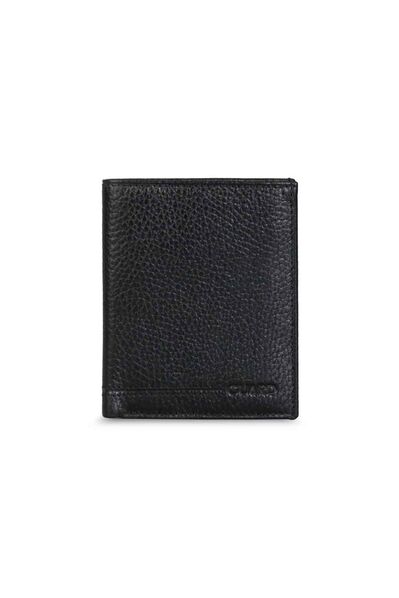 Guard Goldies Black Leather Men's Wallet - Thumbnail