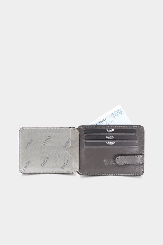 Diga Gray Horizontal Leather Card Holder / Business Card Holder