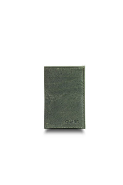 Guard Antik Yeşil İnce Mini Deri Erkek Cüzdanı - Thumbnail