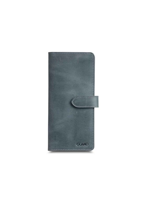 Guard Antique Black Leather Phone Wallet with Card and Money Slot