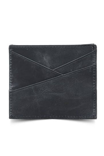 Guard Antique Black Leather Card Holder - Thumbnail