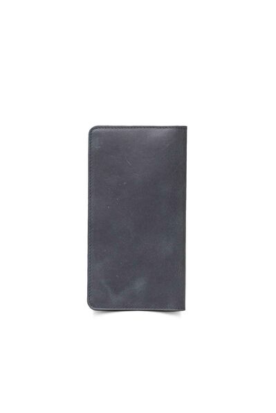 Guard Antique Black Leather Men/Women Portfolio Wallet with Phone Entry - Thumbnail