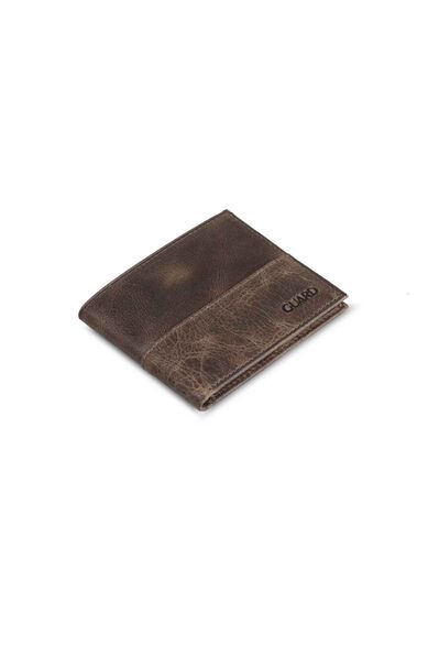 Guard Antique Brown Slim Classic Leather Men's Wallet - Thumbnail