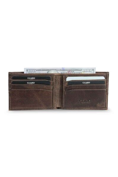 Guard - Guard Antique Brown Slim Classic Leather Men's Wallet (1)