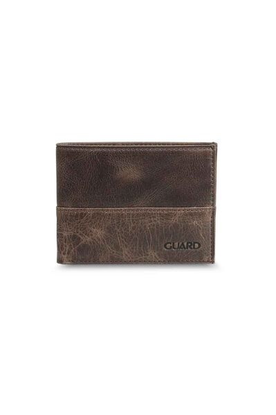 Guard Antique Brown Slim Classic Leather Men's Wallet - Thumbnail