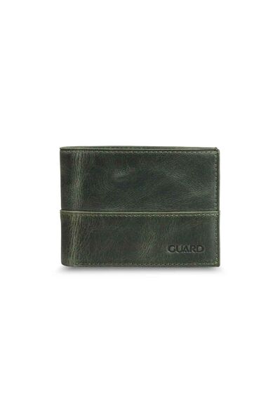 Guard Antique Green Slim Classic Leather Men's Wallet - Thumbnail
