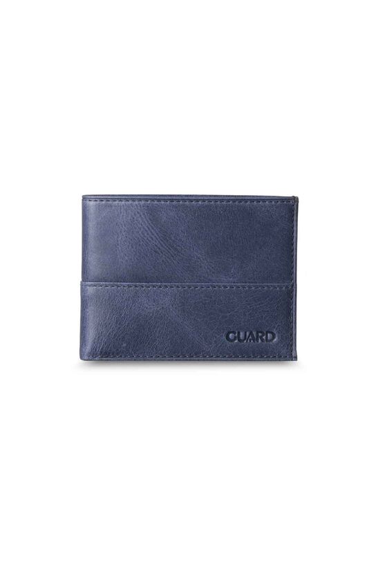 Guard Antique Navy Blue Slim Classic Leather Men's Wallet