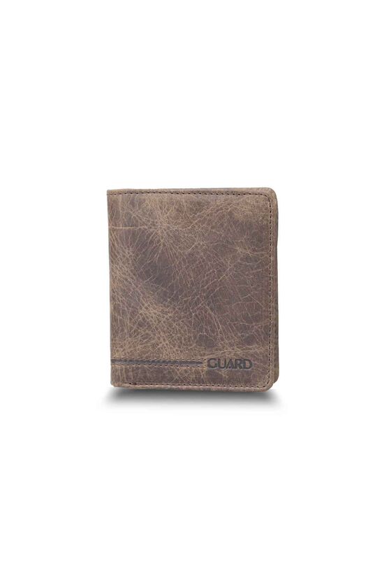 Guard Antique Brown Minimal Sport Leather Men's Wallet