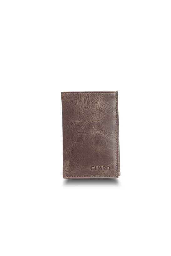 Guard Antique Brown Slim Mini Leather Men's Wallet