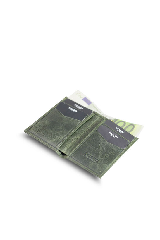 Guard Antique Green Slim Mini Leather Men's Wallet