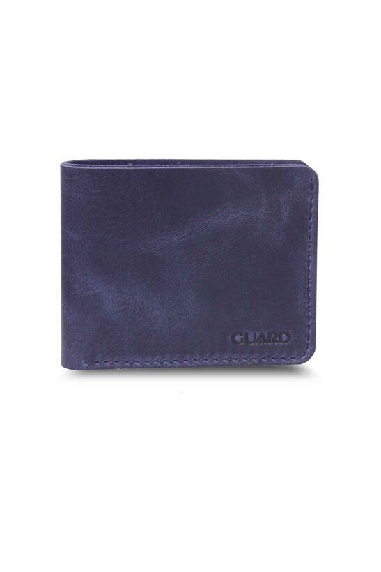 Guard Antique Navy Blue Handmade Leather Men's Wallet