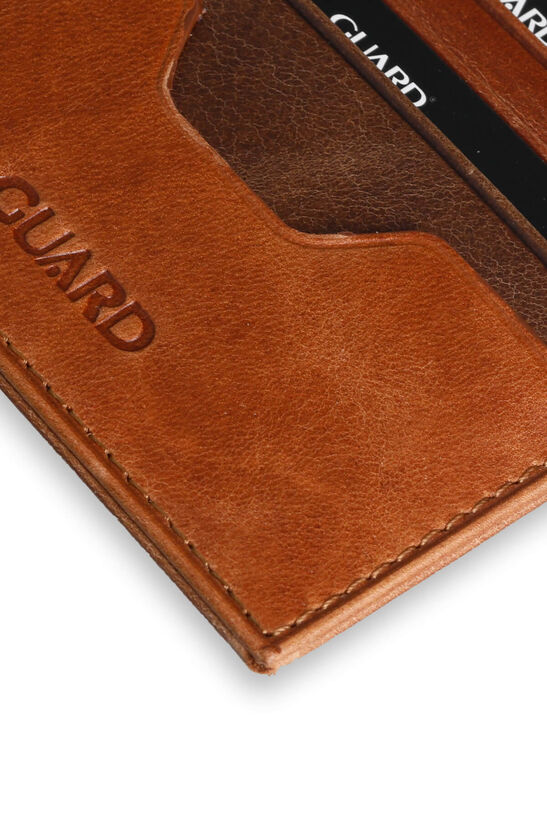 Guard Antique Tan - Brown Double Color Genuine Leather Card Holder