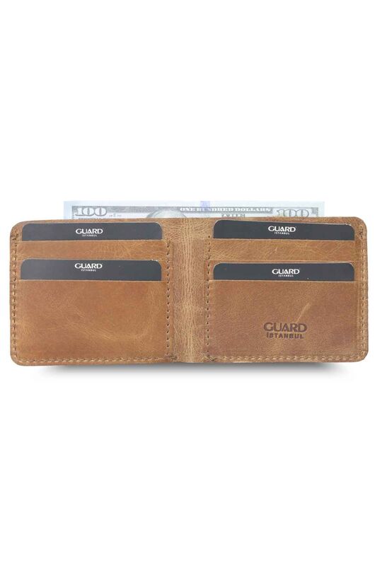 Guard Antique Tan Handmade Leather Men's Wallet