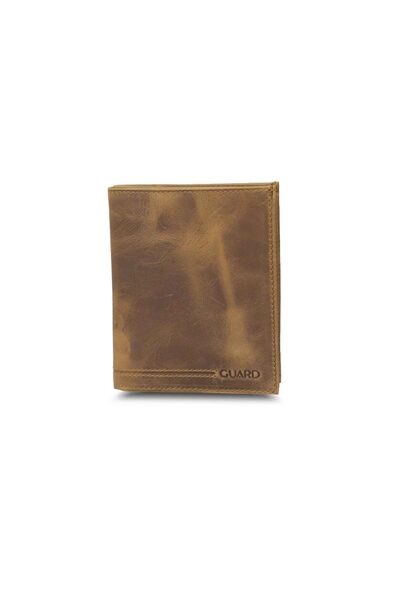 Guard - Guard Antique Tan Leather Men's Wallet with Hidden Card Holder (1)