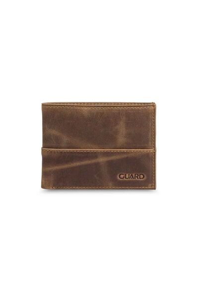 Guard Antique Tan Slim Classic Leather Men's Wallet - Thumbnail